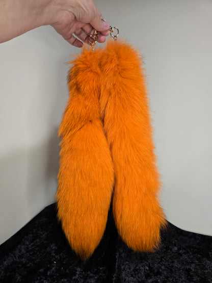 Fox Tails with Keychain Clip