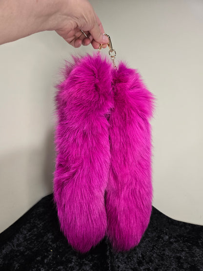 Fox Tails with Keychain Clip