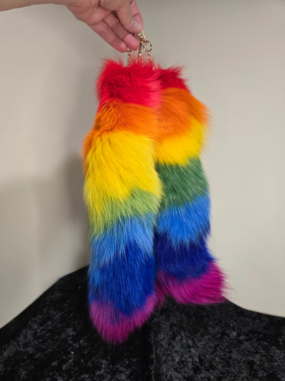 Fox Tails with Keychain Clip